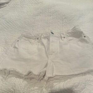 Frame Denim White Jean Shorts Relaxed Fit